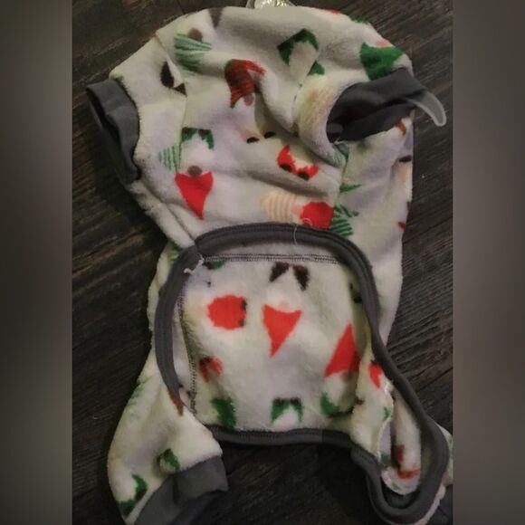 Dog Pajamas Christmas Holiday Gnomes size Medium Soft Cute - Picture 2 of 4